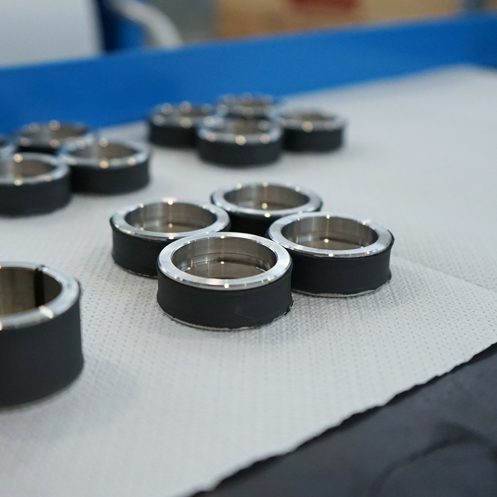 Lavorazione di Rettifica effettuato su prodotti in acciaio con riporti plasmaspray